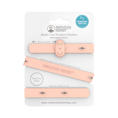 MATCHSTICK Monkey 咬咬猴 多功能矽膠防掉帶/固齒器 - 櫻花猴, 食品級矽膠材質, 適用於嬰兒車/汽車座椅, 三個月以上, 1個