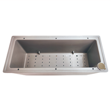 品屋 長方形 自吸水花盆 大容量種菜箱 SC202, 灰色, 1組