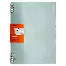 KING JIM TEFRENU 360° 活頁線圈本筆記本 B5 CN9855TE-LB, 淺褐色, 尺寸193x264x14mm, 淺藍色, 1本