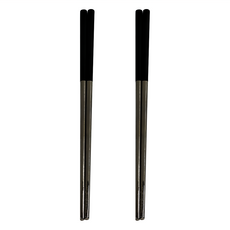 Green Bell 綠貝 304極簡筷, 黑色, 19cm, 2組
