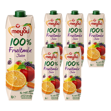 meySu 美愫 100%天然綜合果汁1L (6瓶) 無添加，健康美味，全家共享, 1L