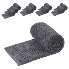 comet 人字紋飯店毛巾, 炭灰色, 200g, 10條