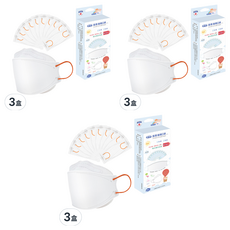 PERFECT 普惠醫工 韓版KF94魚型4D立體幼幼醫用口罩, 天使白, 10片, 3盒