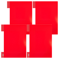 DaTaBanK 三田文具 A4 標準型2孔資料夾, 圓型無耳夾, 尺寸32*26.2*3.5cm, 紅色, 4本