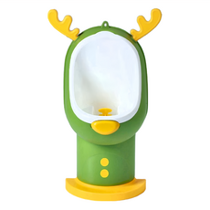 哩哩摳摳 LILIKOKO 兒童麋鹿小便斗, 綠色, 尺寸: 54X16, 環保PP.TPE材質, 適用年紀: 0-8歲