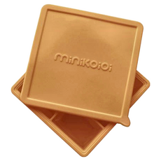 MiNiKOiOi 矽膠副食品分裝盒, 焦糖棕, 100ml, 1個