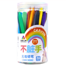 兒童不髒手 三角無毒蠟筆 36色, 2桶