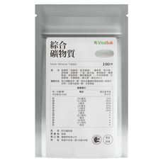 VitalBulk 綜合礦物質錠, 100顆, 1包