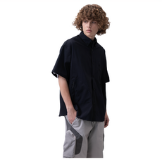 BOHRHOO 速乾通勤功能襯衫 吸濕速乾 短袖 - XL 1入, 靛黑