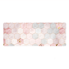 半島良品 PVC 防油防水皮革地墊 六邊大理石紋 長款, 少女粉, 1件