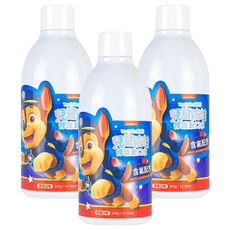 Lab52 齒妍堂 兒童防蛀修護漱口水 汪汪隊聯名款 葡萄, 獨家10倍鈣配方 有效護齒, 300g, 3瓶