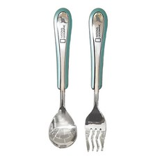 NATIONAL GEOGRAPHIC KiDS 不鏽鋼匙叉組 304不鏽鋼, 湯匙 + 叉子, Dino, 1組