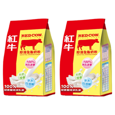 RED COW 紅牛 即溶全脂奶粉，100%純乳含量，紐西蘭純淨乳源, 500g, 2包