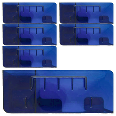 無痕免釘壁掛吹風機置物架, 藍色, 21.8cmx11cmx8.6cm, 6個