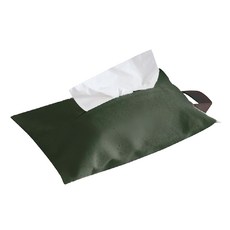 美得像專櫃 加厚帆布 皮手提面紙套, 軍綠色, 1個