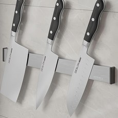 超級工廠 磁吸刀架40cm 壁掛式刀具收納架 廚房刀具磁力吸附架, 拉絲款, 1個