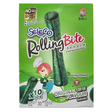 SELECO 喜樂口 香脆烤海苔捲 原味 10條入, 30g, 1盒