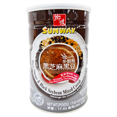 SUNWAY 鄉味 多穀粉 黑芝麻黑豆, 500g 無添加, 1罐, 16份
