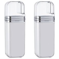 SP SAUCE 旅行三合一牙刷收納漱口杯 大小牙刷適用, 透明, 2組