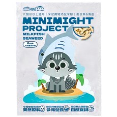 MINIMIGHT PROJECT 米尼麥特 幼兒米餅, 虱目魚 + 海苔, 30g, 1盒