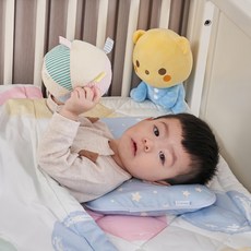 Combi 康貝 Ag+PRO銀離子抗菌護頭枕 枕套不含枕芯, 星星藍