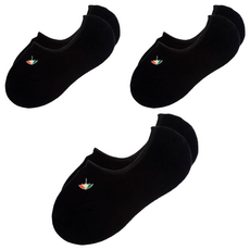 Arnold Palmer 雨傘牌 男女高包覆氣墊襪套 淺口毛襪 隱形毛襪 - 減震氣墊 止滑膠設計, 25~27cm, 黑色, 3雙