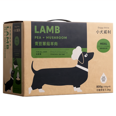 Doggy Willie 小犬威利 輕寵食 凍乾主食 青豆蕈菇羊肉 低敏 天然蕈菇多醣體 富含膳食纖維, 800g, 1盒