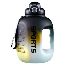 MICHAEL FITNESS 麥克健身 噸噸桶 運動水壺, 漸變黑, 2.5L, 1個