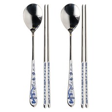 Larissa Zwiebelmuster 韓式湯筷2人份餐具組, 2組, 混色, 2便士勺+2便士筷子