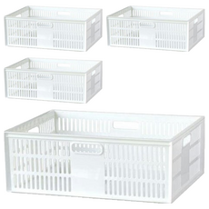 KEYWAY 聯府 超大總理萬用籃 24L, 白色, 4個