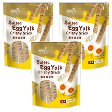 長松食品 鹹蛋黃酥棒, 台灣製造, 120g, 3袋