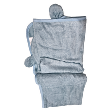 Shnuggle 連帽圍裙式嬰兒浴巾 85 x 85cm, 藍色, 1條