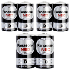 Panasonic 錳乾電池 1號, 2顆, 3組