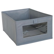 iSFun 透明視窗 收納整理無紡布收納盒, 1個, 透明色