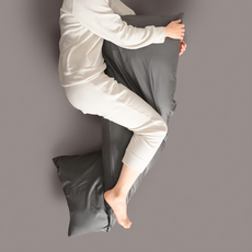 EmBrace 英柏絲 多功能抱枕 多角度翻身擺位可頌枕 A型枕 翻身護理枕 純棉, 136 x 45cm, 神秘灰