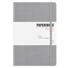 PAPERIDEAS A5 硬皮空白筆記本 188頁, 槍灰, 1本