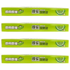 Maryya 美麗雅 抽取式保鮮袋 耐高低溫 PE材質 輕脆保鮮, 加大(40 x 30cm), 80個, 4盒