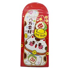 立體耳朵造型創意新年紅包袋-好運喵 新年送禮最佳選擇, 6個