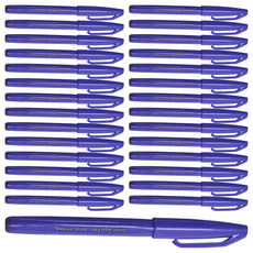 Pentel 飛龍文具 柔繪筆 SES15C-V2 - Brush Sign Pen, 1色, 3盒, 藤紫