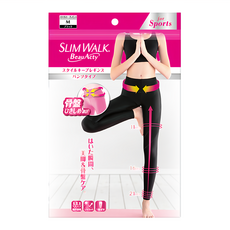 SLIM WALK 美型瑜珈壓力褲，骨盤收緊設計, M, 黑色