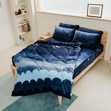 寢城之戀 石墨烯黑科技超保暖重磅雙面法蘭絨暖暖被(星河幕/150x200公分) 台灣製, 1入