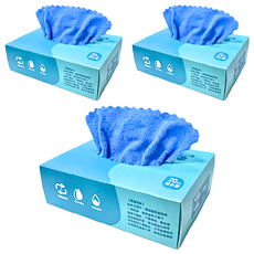超細纖維抽取式抹布 22x22cm 擦拭玻璃, 20條, 3盒