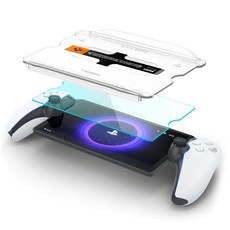 Spigen PlayStation Portal 螢幕保護貼 鋼化玻璃 EZ Fit, 混色, 1個