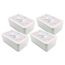 收納王妃 三麗鷗 濕紙巾盒, 美樂蒂粉底, 4個