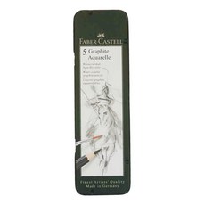 FABER-CASTELL 輝柏 水墨素描鉛筆 5支, HB + 2B + 4B + 6B + 8B, 1盒