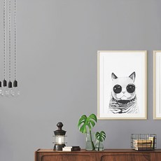 WA. WALL ART 防水自黏壁紙 簡約素色磨砂表面, 太空灰