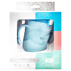 VIIDA Soufflé 吸管型抗菌不鏽鋼學習杯 7M+, 寶貝藍, 330ml, 1個