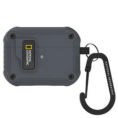 NATIONAL GEOGRAPHIC 國家地理 RuggedBumper 自動開蓋保護殼, AirPods Pro1/2, 灰色, 1個