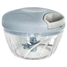 FANCY LIFE 廚房手拉切碎器 三刀頭 藍色, 1個, 12.5 x 8.5cm