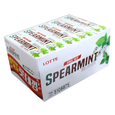 LOTTE 樂天 SPEARMINT 綠薄荷口香糖, 390g, 1盒